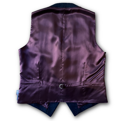 Regent - Thistle Waistcoat – Navy Fleck Tweed