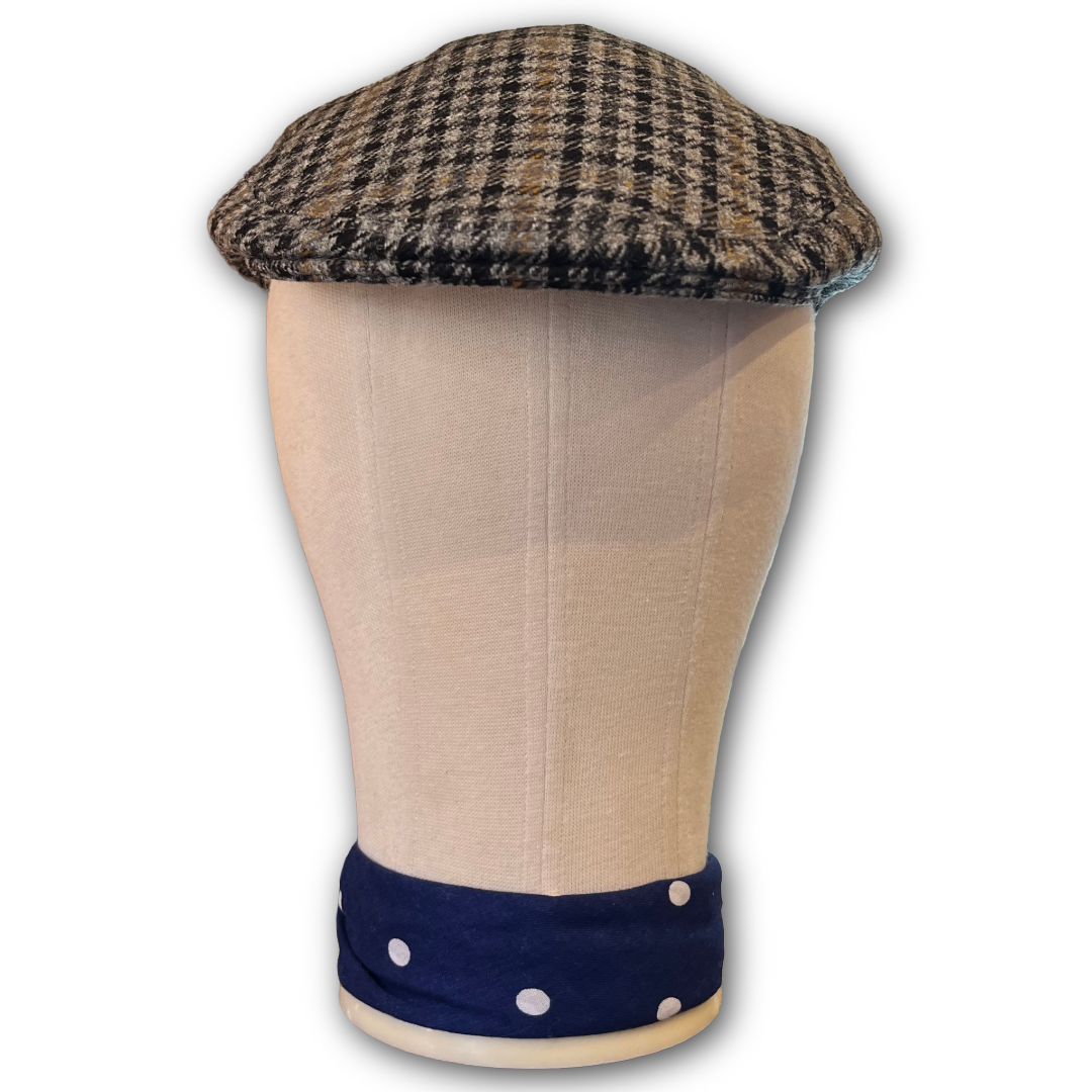 Regent - Flat Cap - Grey/Yellow Overcheck Tweed