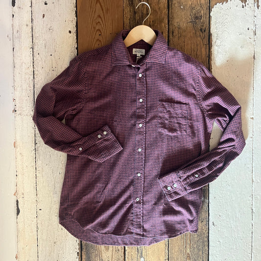 Hartford - Paul Men Woven Shirt - Navy and Red