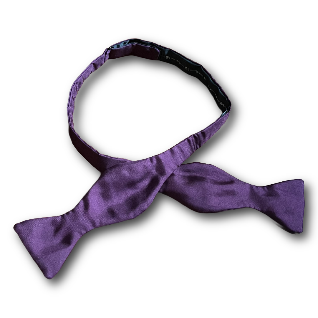 Regent - Silk Bow Tie - Plum