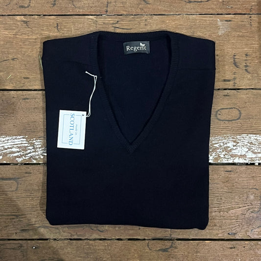 Regent - V Neck Jumper - Geelong - Navy