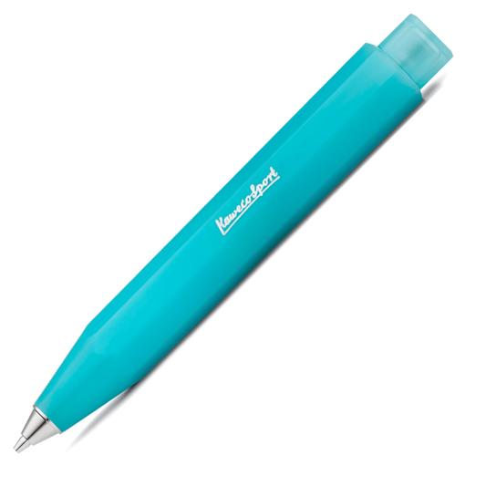 A turquoise blue mechanical pencil with a translucent cap, featuring the 'Kuretake Sport' brand name printed in white on the barrel, set against a plain white background.