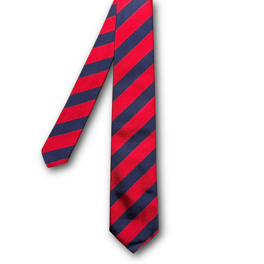 Regent Luxury Silk Tie - Navy & Burgundy Stripe