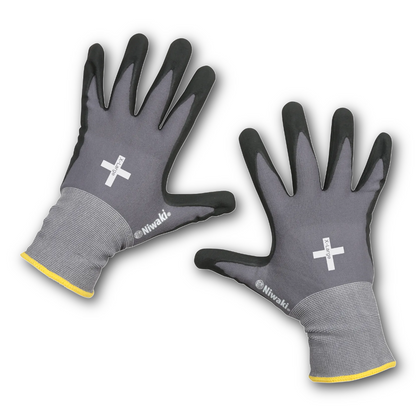 Niwaki - Gardening Gloves - Grey - Nitrile with Nylon/Spandex Lining