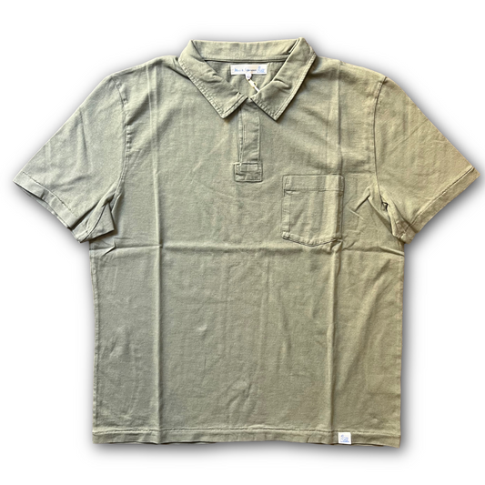 MERZ B. SCHWANEN - Classic Cotton Jersey Short Sleeve Polo Shirt - Light Army