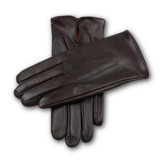 DENTS - Berkeley - Heritage Three Point Silk Lined Leather Gloves - Brown