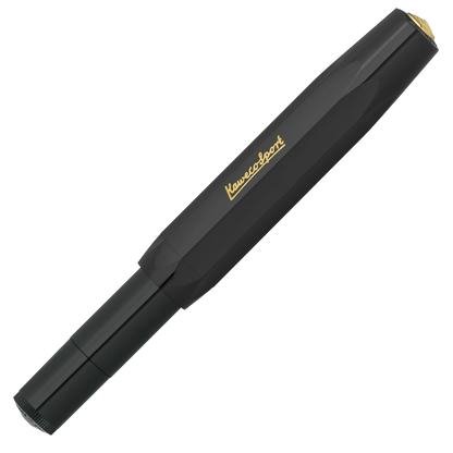 A sleek black Vavic sport pen with a gold logo printed on the barrel, shown diagonally on a solid white background.