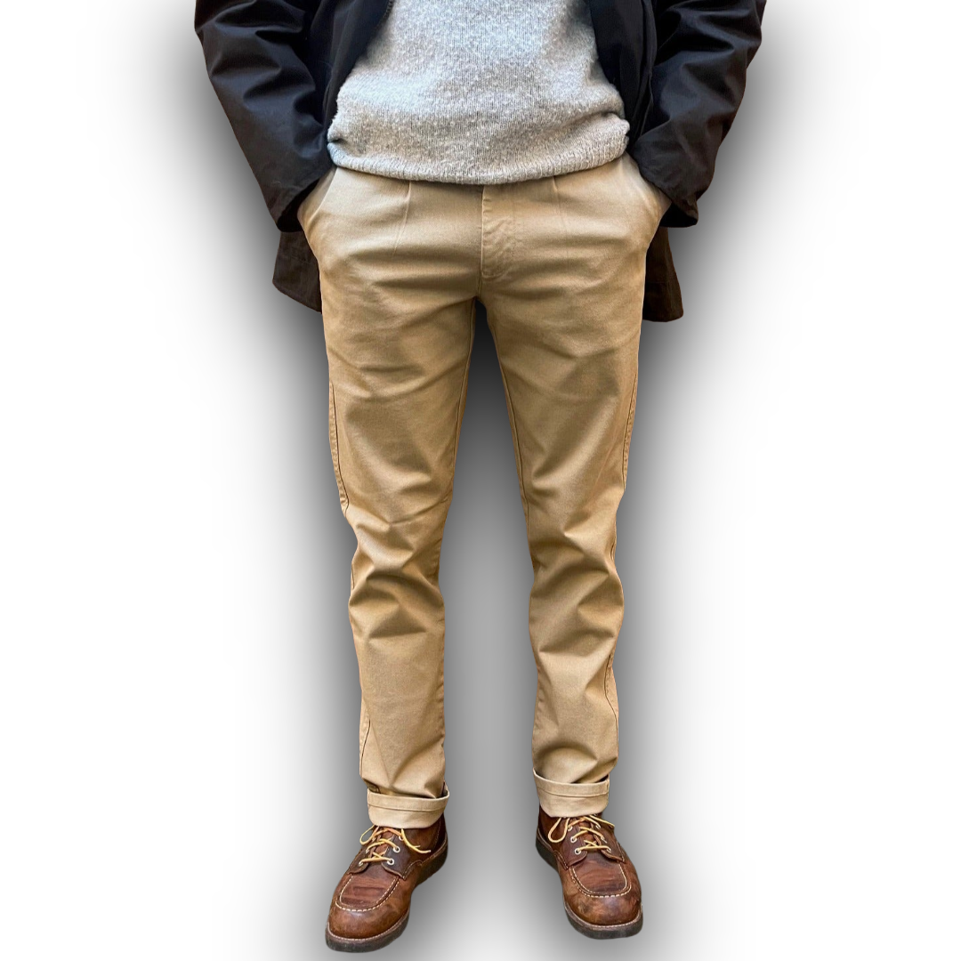 Khaki twill regent chino