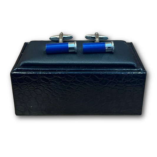 Regent - Cufflinks - Shotgun Cartridge Blue