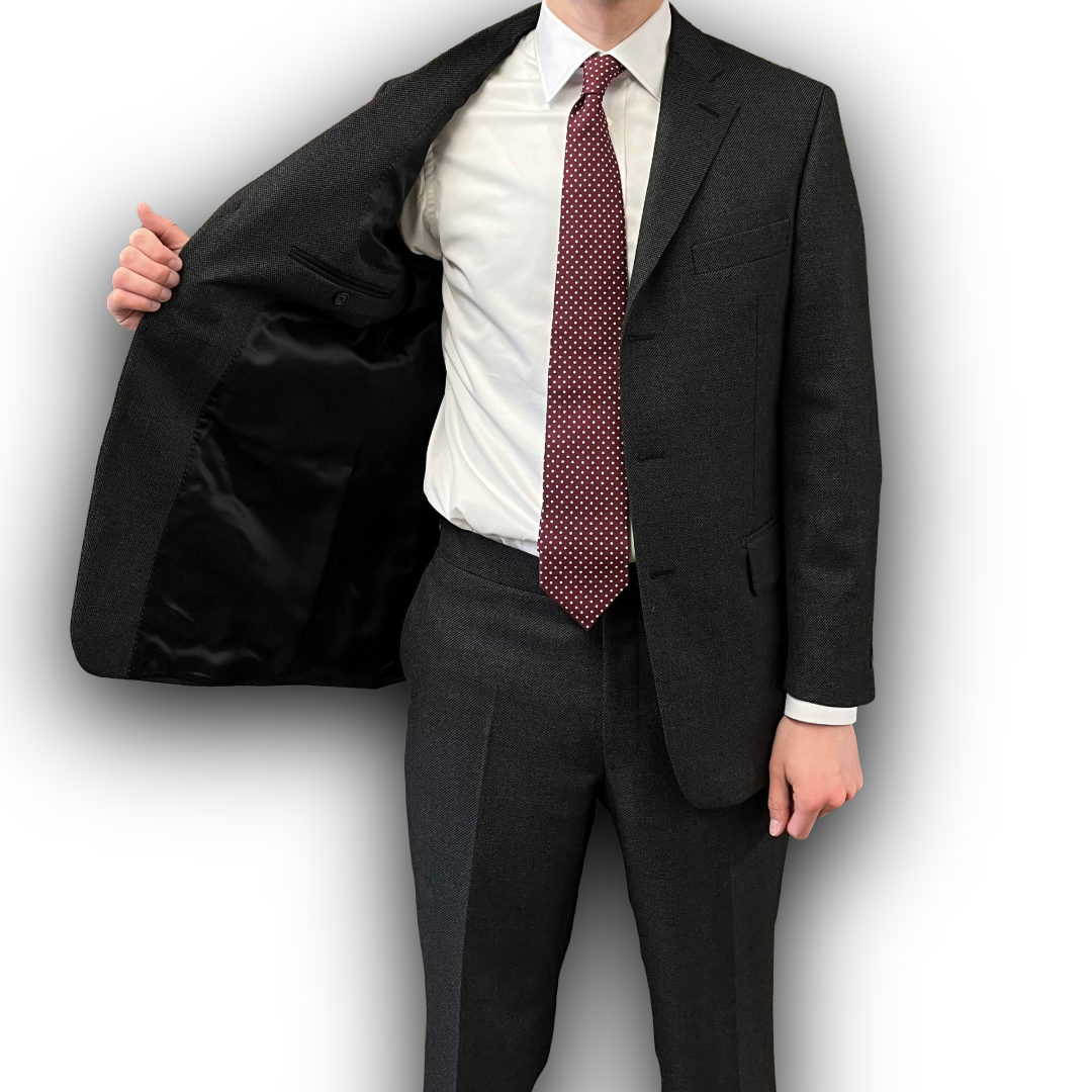 Regent Heritage - 'Charles' Suit - Grey Birdseye Wool 340g - Dugdale Bros.