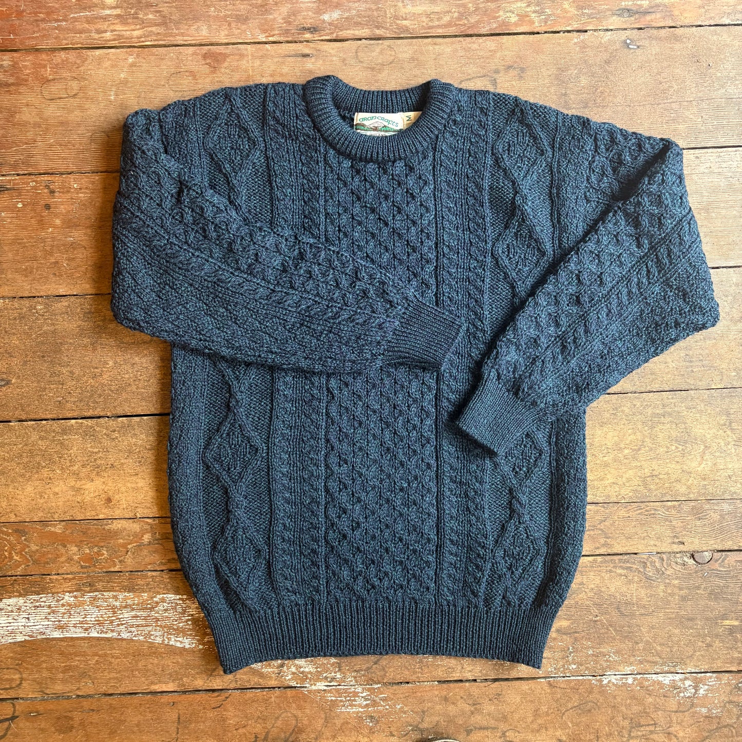 ARAN CRAFTS - Blackwatch crew neck sweater - Navy