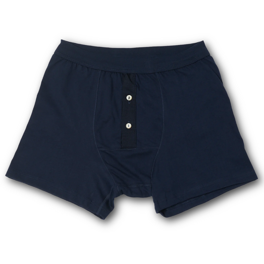 MERZ B. SCHWANEN - 225 Button Fly Boxer Brief - Ink Blue