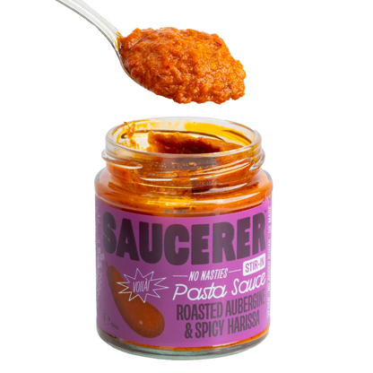 The Saucerer - Roasted Aubergine & Spicy Harissa Pasta Sauce - 190g