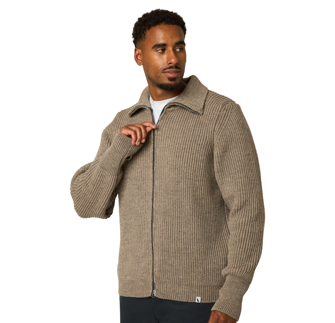 Peregrine - Fisherman Cardigan - Oak