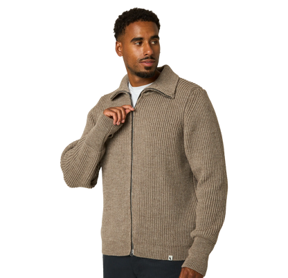 Peregrine - Fisherman Cardigan - Oak