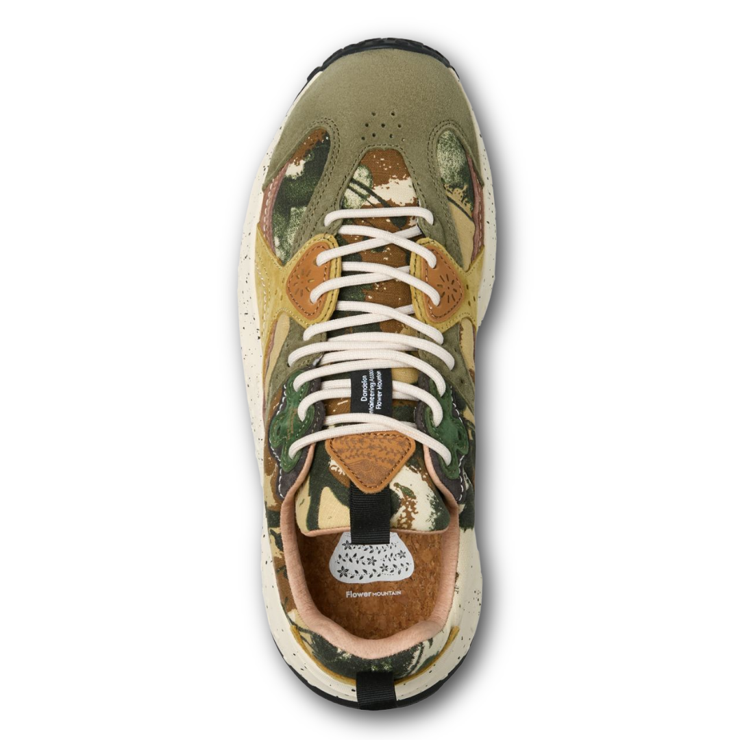 Flower Mountain - Wave Man suede/canvas/camou - Kaki/military