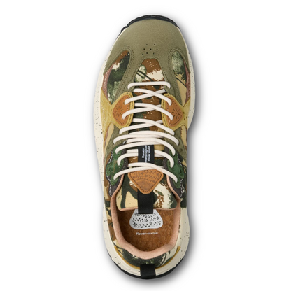 Flower Mountain - Wave Man suede/canvas/camou - Kaki/military