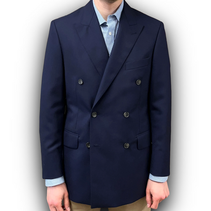Double breasted navy jacket