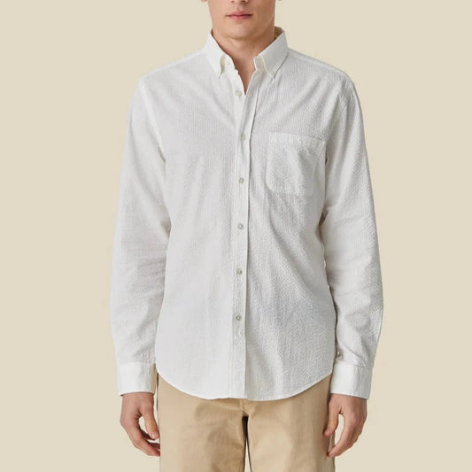Portuguese Flannel Atlantico Shirt with crinkle finish