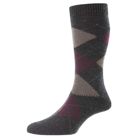 Pantherella - Socks - Merino Wool - Racton - Charcoal - Classic Collection