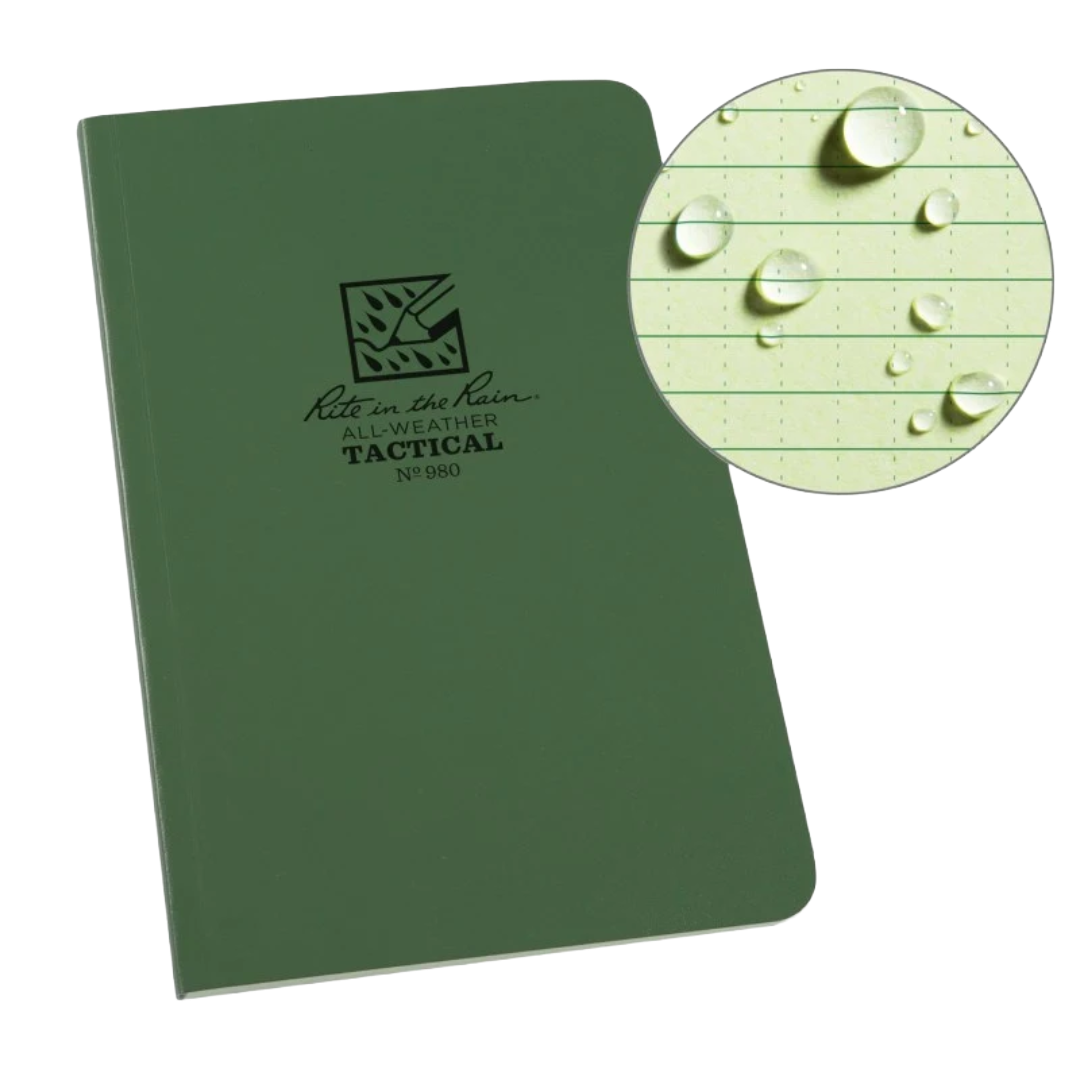Rite in the Rain - All Weather Tactical Universal Notebook - 5" x 8" - Moss Green - 980