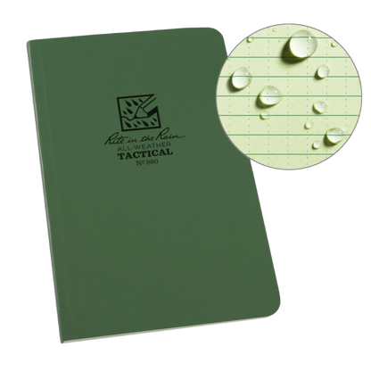 Rite in the Rain - All Weather Tactical Universal Notebook - 5" x 8" - Moss Green - 980