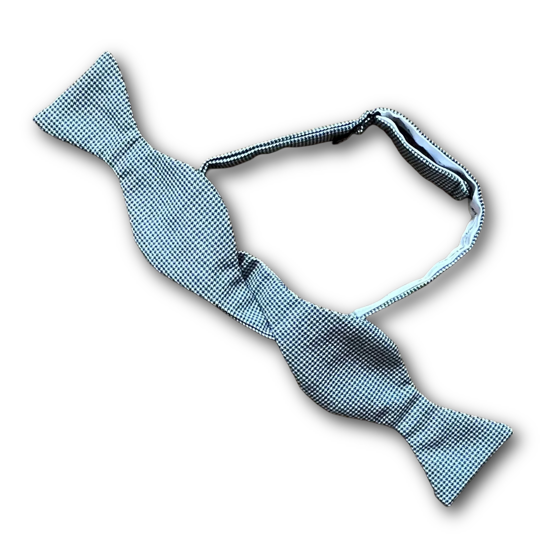 Regent - Wool Bow Tie - Dogtooth - Blue/Green/Cream