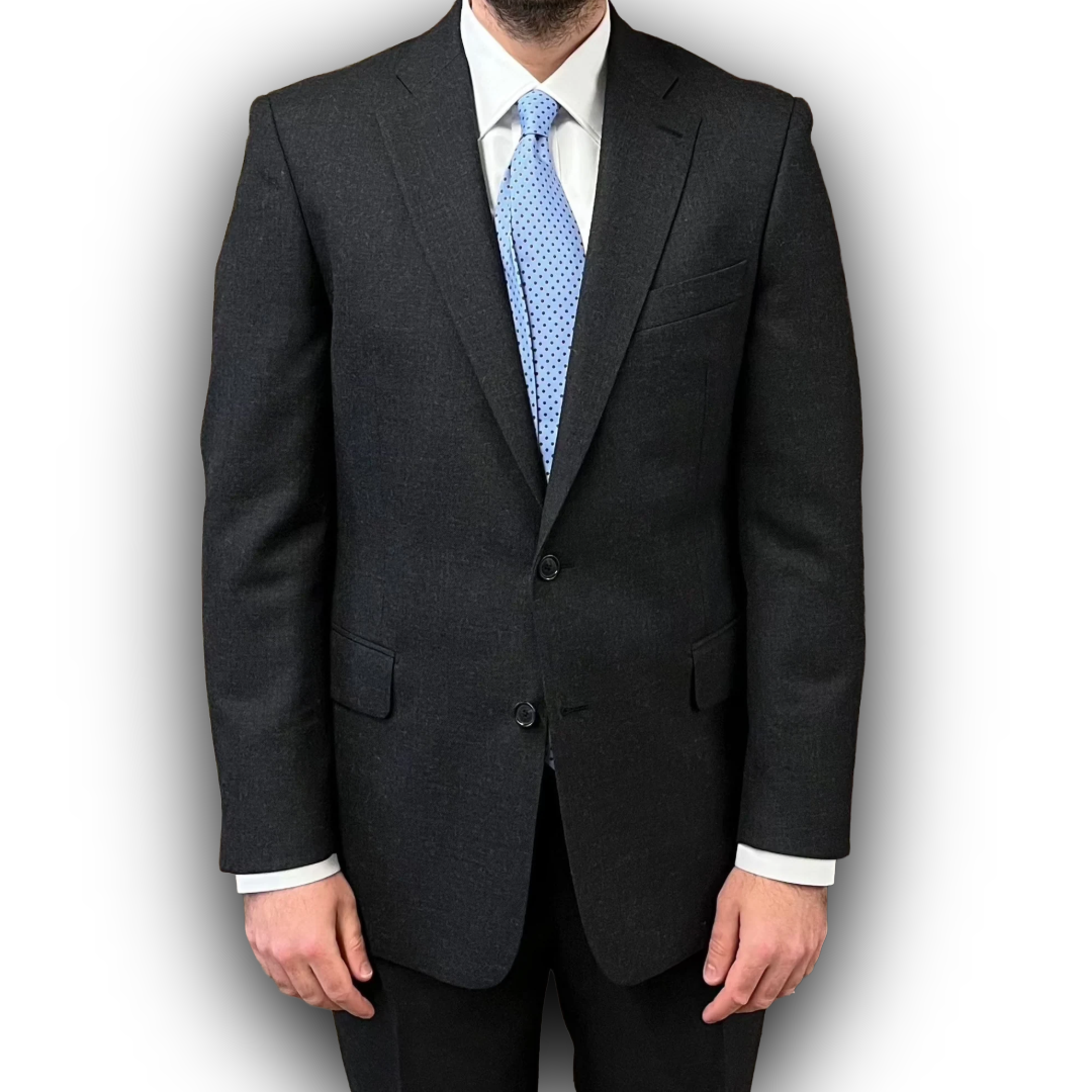 Regent - 'Gray' Heritage - Two Button Suit in Grey Wool - jacket