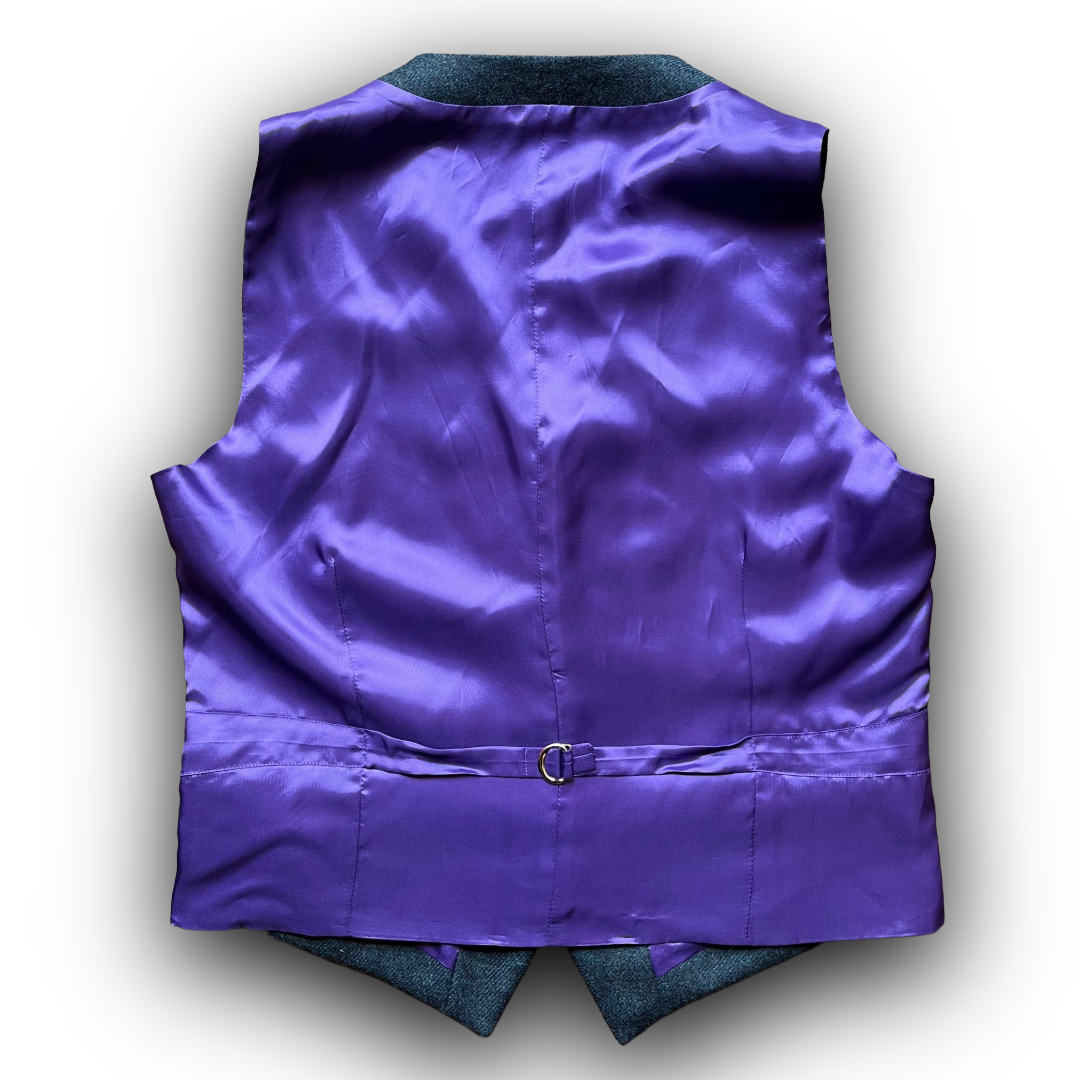 Regent - Shearer Waistcoat – Peacock Blue Tweed