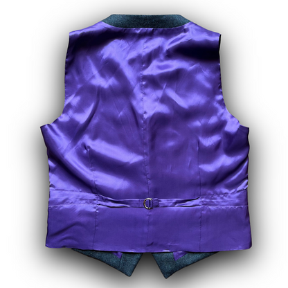 Regent - Shearer Waistcoat – Peacock Blue Tweed