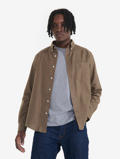 AIGLE - Flannel Cotton Shirt - Cedar