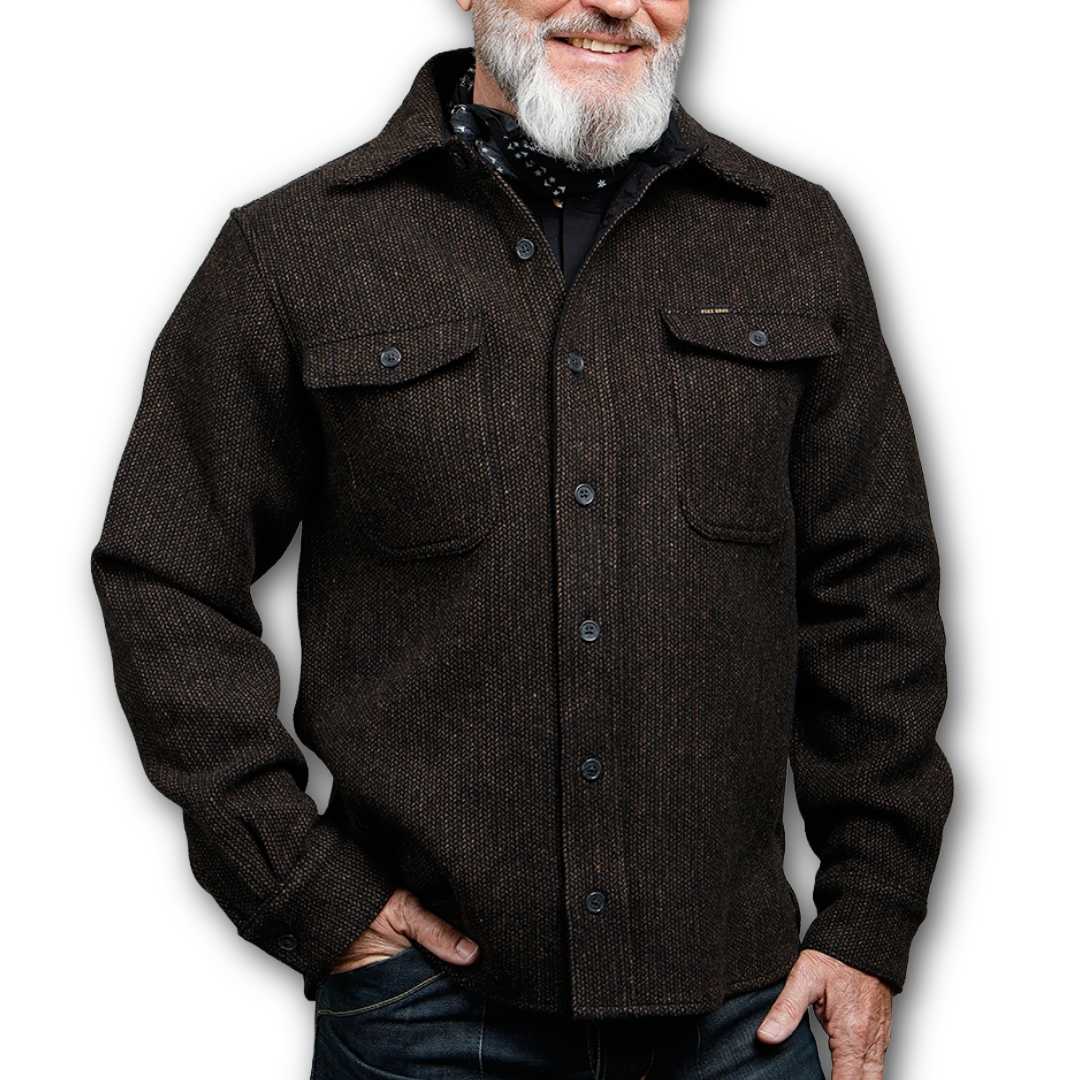 PIKE BROTHERS - 1943 CPO Shirt - Marino Wool - Brown
