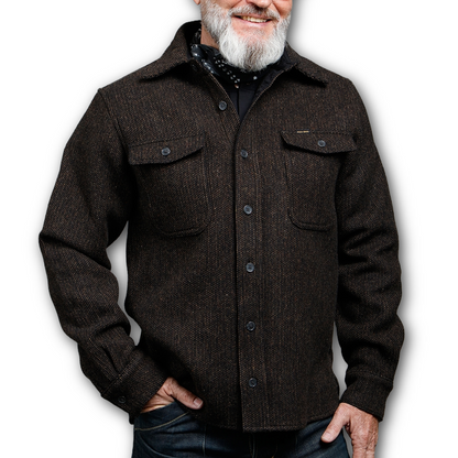 PIKE BROTHERS - 1943 CPO Shirt - Marino Wool - Brown