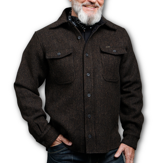 PIKE BROTHERS - 1943 CPO Shirt - Marino Wool - Brown