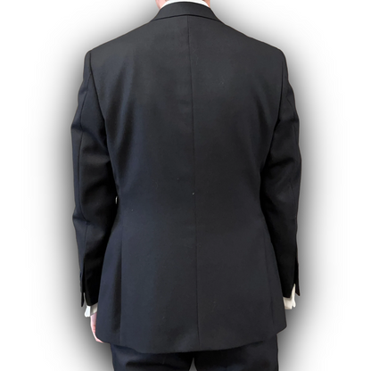 Regent - Classic Dinner Suit - Black Wool 400g with Grosgrain Silk - Dugdale Bros.
