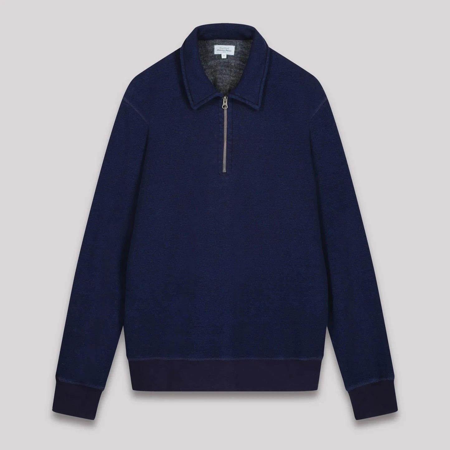 Hartford - Polo Zipper Sweatshirt - Indigo