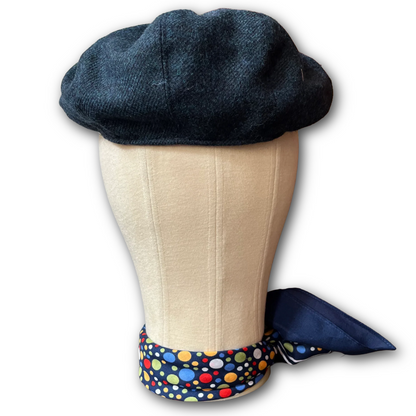 Regent - Baker Boy - Abraham Moon Peacock Blue Tweed with Light Blue Thistle Fleck