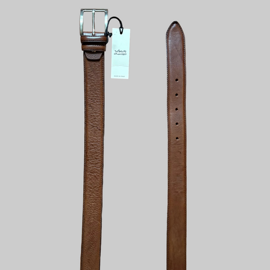 Robert Charles- Handmade Leather Belt- Brown - Regent Tailoring Salisbury