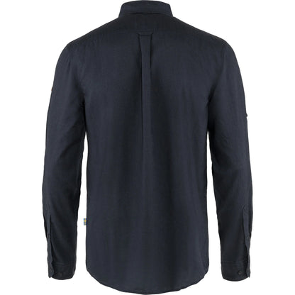 Back of dark navyfjallravem shirt sold at regent. 