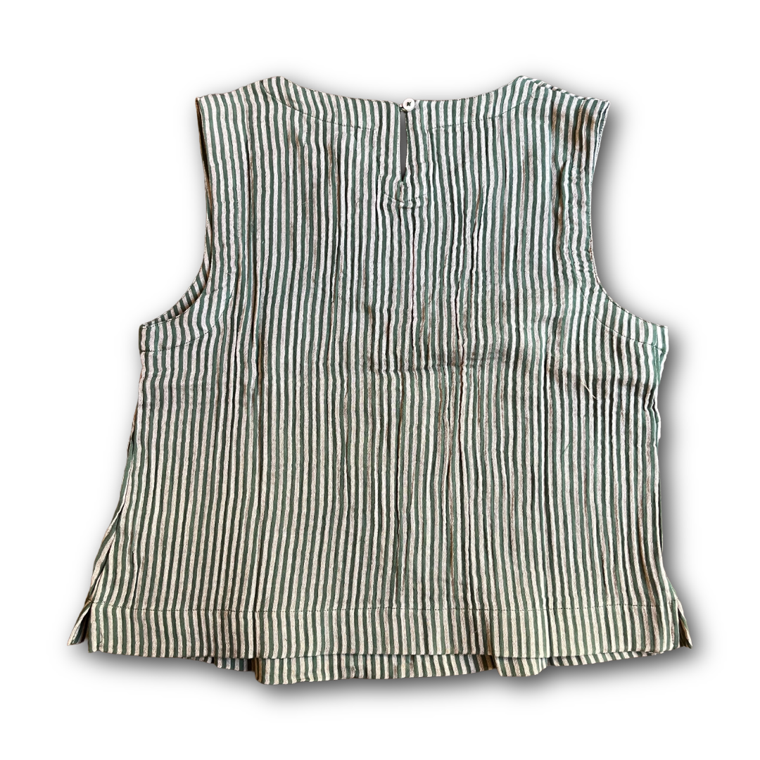 Bibico - Pippa Blouse - Green Stripes