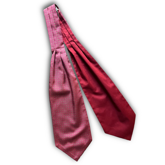 Regent - Silk/Cotton Cravat - Geometric - Plum