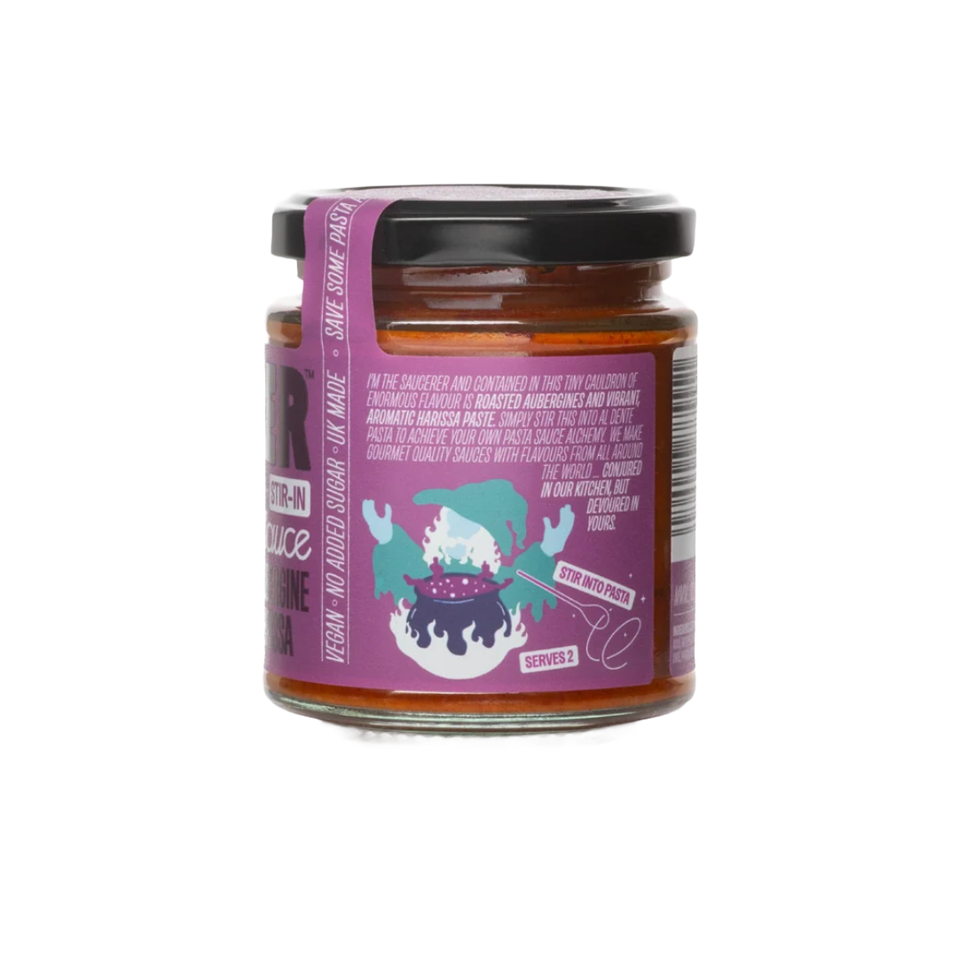 The Saucerer - Roasted Aubergine & Spicy Harissa Pasta Sauce - 190g