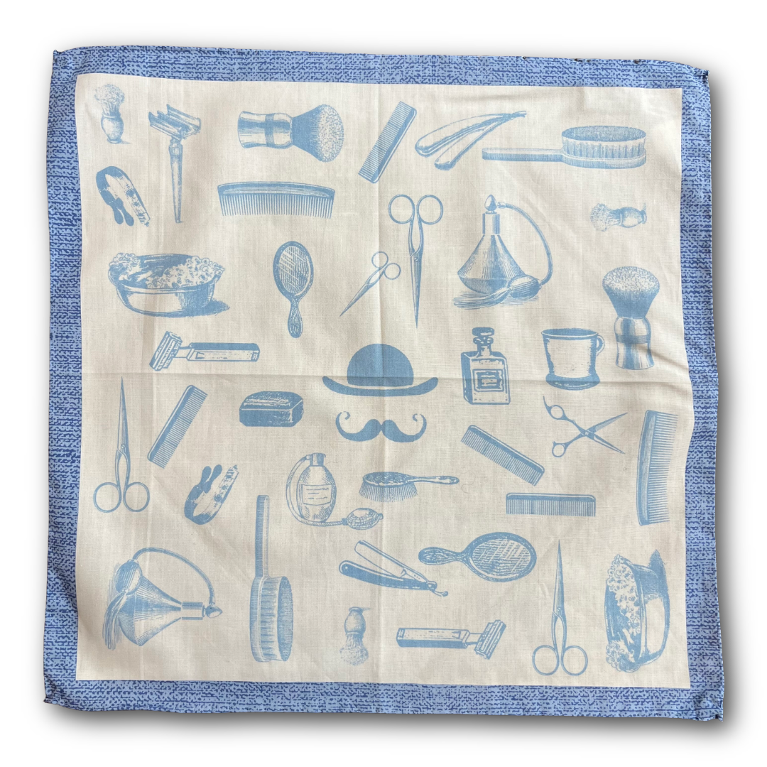 Amanda Christensen - Cotton Pocket Square - Barber design