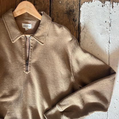 Hartford - Polo Zipper Sweatshirt - Camel