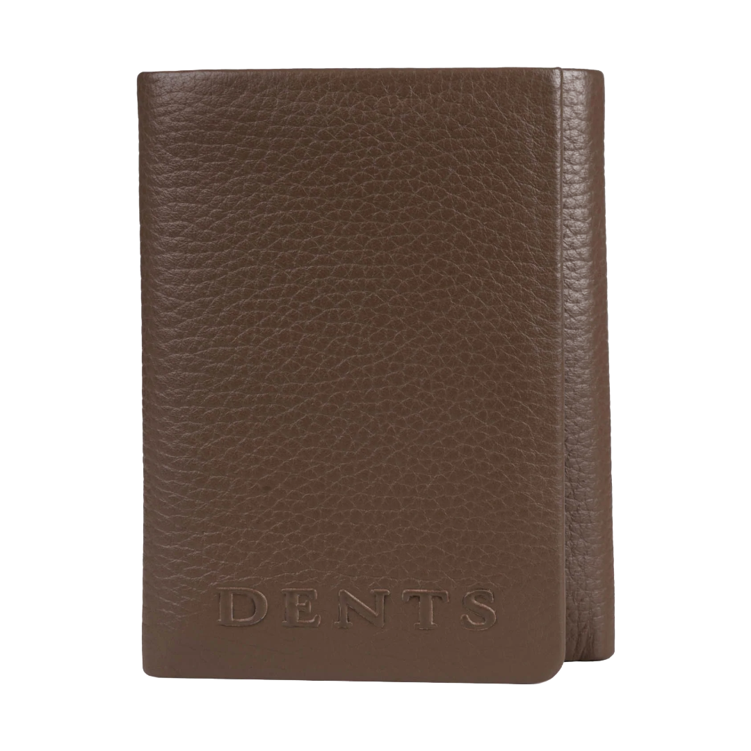 Dents - Aire Pebble Grain Leather Trifold Wallet - Chocolate