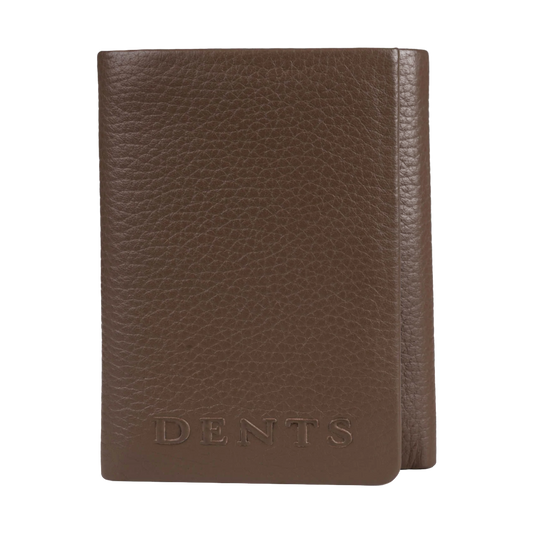 Dents - Aire Pebble Grain Leather Trifold Wallet - Chocolate