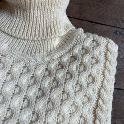 ARAN CRAFT - Merino Roll Neck Sweater - Natural