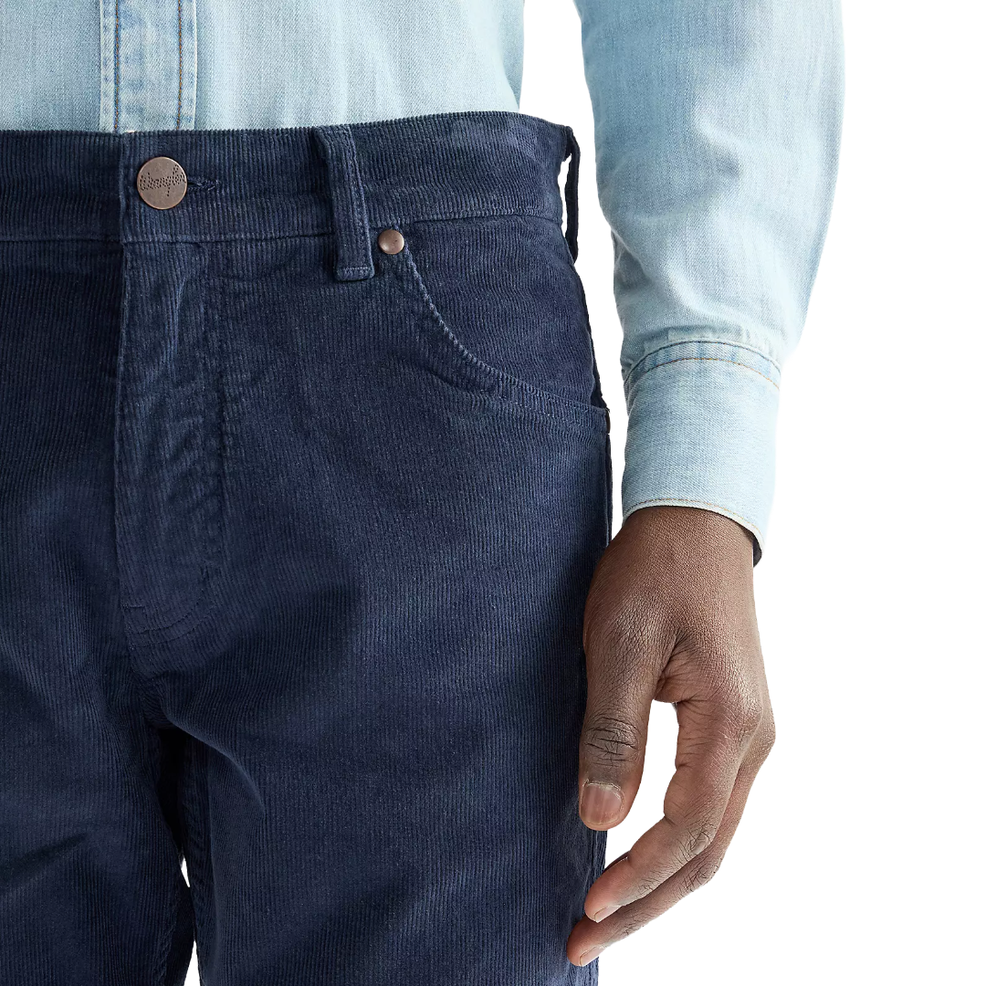 Wrangler - Greensboro Corduroy Straight Trousers - Mood Indigo
