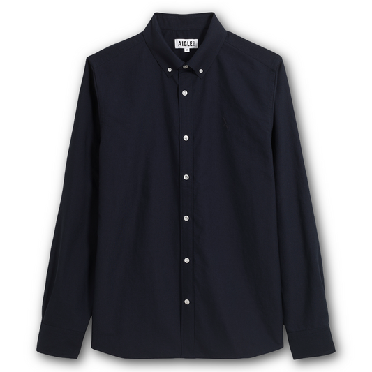 Navy Agile Dry fast Oxford shirt sold at Regent in Salisbury. Timeless, comfortable, lightweight