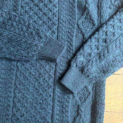 ARAN CRAFTS - Blackwatch crew neck sweater - Navy
